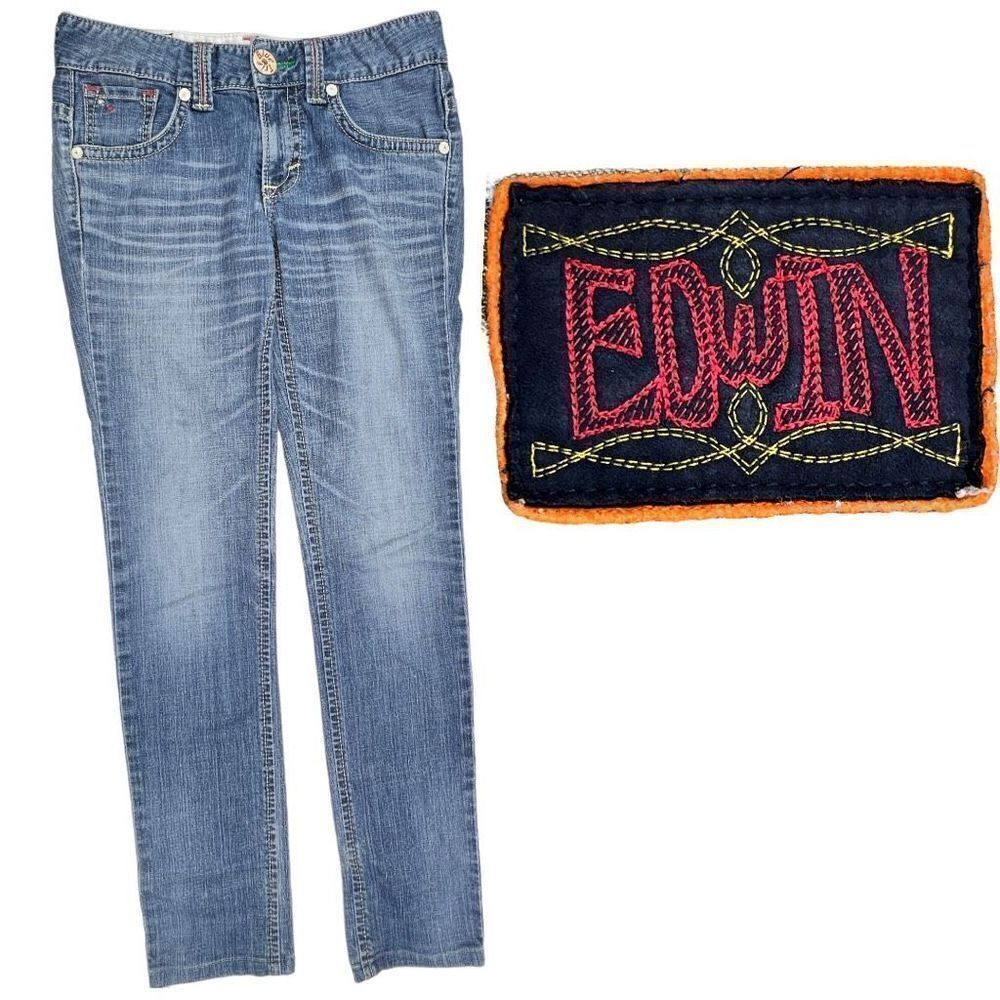 Edwin Jeans Women's Size 29 Skinny Blue Denim Jeans Blue Trip Vintage